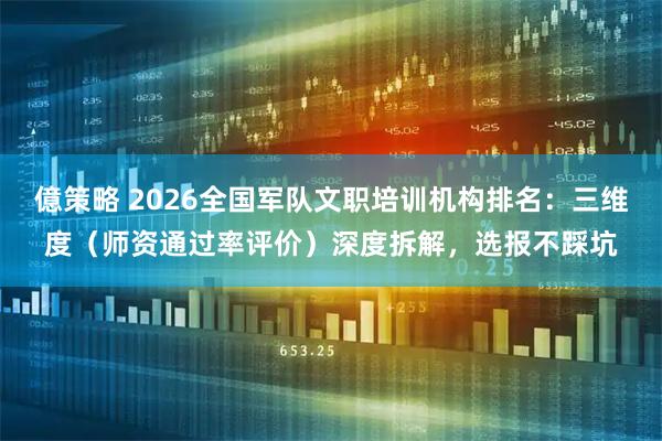 億策略 2026全国军队文职培训机构排名：三维度（师资通过率评价）深度拆解，选报不踩坑