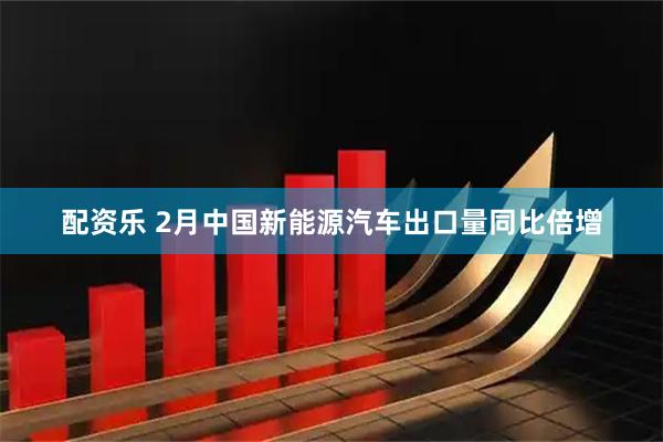 配资乐 2月中国新能源汽车出口量同比倍增