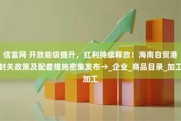 信富网 开放能级提升，红利持续释放！海南自贸港封关政策及配套措施密集发布→_企业_商品目录_加工