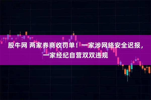 股牛网 两家券商收罚单！一家涉网络安全迟报，一家经纪自营双双违规