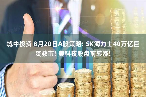 城中投资 8月20日A股策略: SK海力士40万亿巨资救市! 美科技股盘前转涨!